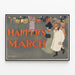 Plakat vintage Harper's March dekoracyjny z elegancką parą i dorożkami — oprawiony obraz na ścianie
