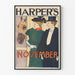 Plakat vintage Harper's z listopada z koniem i elegancką parą