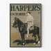 Plakat vintage Harper's październikowy rycerz na koniu