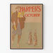 Plakat vintage Harper's październik z ilustracją mężczyzny i królików