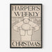 Wintage plakat Harper's Weekly na Boże Narodzenie - Dekoracja ścienna do kuchni