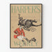 Wintage plakat Harper's Weekly z jeźdźcem i upadającym koniem