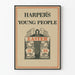 Plakat vintage Harper's Young People Wielkanoc 1895 dekoracyjny