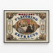 Plakat vintage Harrison's Flavoring Extracts Philadelphia — oprawiony obraz na ścianie