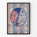 Wintage patriotyczny plakat amerykański z marynarzem i flagą U.S.A.