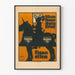 Plakat vintage Haus Neuerburg Trier Cigarettes w czerni i pomarańczy