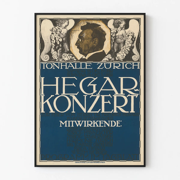 Plakat koncertowy Hegar w Tonhalle Zurych