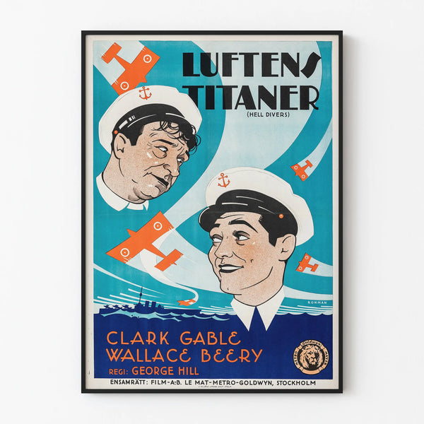 Plakat vintage kina Luften Titaner Hell Divers dekoracja ścienna