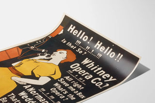 Plakat vintage Hello! Hello!! Whitney Opera Co. - Dekoracja ścienna retro