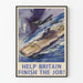 Plakat vintage lotnictwa morskiego brytyjskiego - Pomóż Wielkiej Brytanii dokończyć zadanie