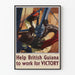 Plakat vintage British Guiana Praca na rzecz zwycięstwa