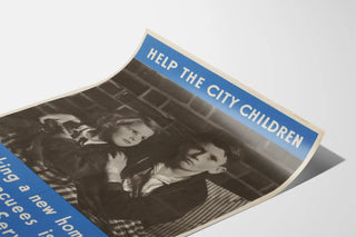 Plakat Vintage Help The City Children do dekoracji ściennych