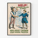 Plakat vintage Kobieca Armia Ludu Ameryki - Oddział New Jersey