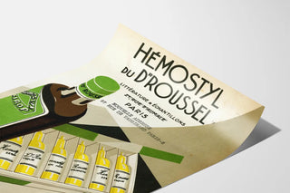 Plakat vintage Hémostyl dr Roussel - Dekoracja ścienna medyczna