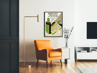 Plakat vintage Hémostyl dr Roussel - Dekoracja ścienna medyczna