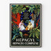Plakat reklamowy vintage Hepagyl dekoracja ścienna Artem Legrand