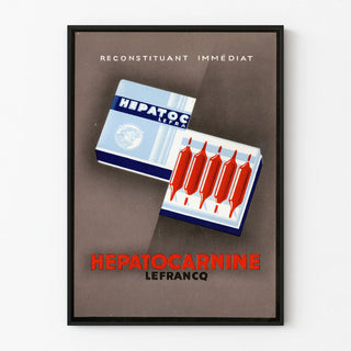 Plakat vintage Hepatocarnine Lefrancq odświeżający natychmiastowy