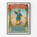 Plakat vintage przedstawiający mężczyznę z epoki średniowiecza trzymającego kufel piwa