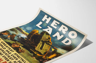 Plakat Vintage Hero Land - Historyczny spektakl wojenny