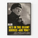 Plakat vintage wojskowy brytyjski Silent Service