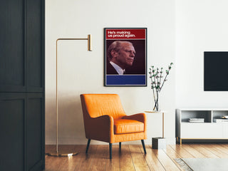 Plakat vintage portret lidera z inspirującym hasłem