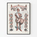 Plakat vintage Harlequin i gra liczb