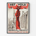 Plakat vintage 'Het Volk' z uniesioną czerwoną pięścią - Dekoracja ścienna o tematyce politycznej