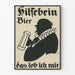 Plakat vintage Hilsebein Bier w sylwetce