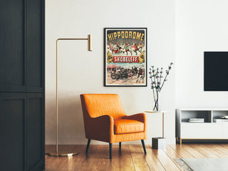 Plakat vintage hipodrom Skobeleff dekoracyjny