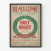 Plakat vintage Święta Noc - Teatr Blackstone, musicalowe widowisko bożonarodzeniowe