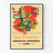 Plakat Vintage Cruises do Wysp Pacyfiku Hong Kong - Dekoracja Ścienna