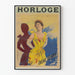 Vintage plakat z zegarem Irène Henry do eleganckiej dekoracji ściennej