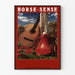 Plakat Vintage Horse Sense z gitarą i siodłem jeździeckim