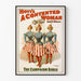 Plakat vintage Hoyt's A Contented Woman - Retro patriotyczna dekoracja ścienna