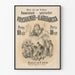 Witryna vintage plakat kalendarz satyryczny 1865 dekoracja ścienna