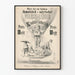 Wintage satyryczny plakat kalendarza ludowego 1866