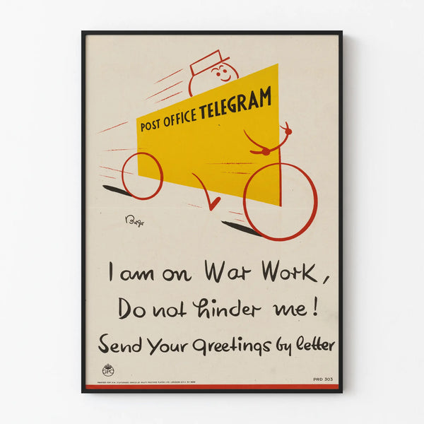 Plakat Vintage Telegram z Poczty - Retro Dekoracja Ścienna