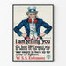 Wintage plakat rekrutacyjny wojskowy Uncle Sam