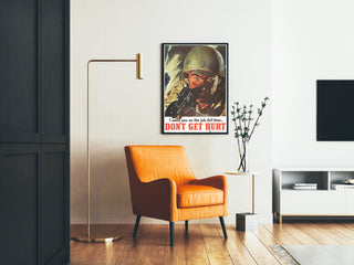 Plakat bezpieczeństwa wojskowego „Nie doznać urazu”