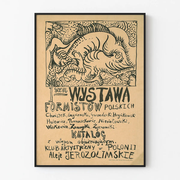 Stary plakat wystawy Formistów Polskich - Vintage dekoracja ścienna