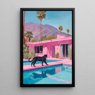Plakat Panthère Noire i Villa Rose - Nowoczesna Ucieczka