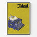 Plakat vintage maszyny do pisania Ideal Seidel & Naumann