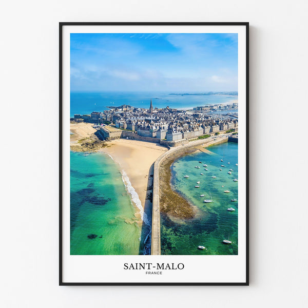 Widok z lotu ptaka na Saint-Malo | Wydruk fotograficzny