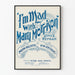 Plakat vintage I'm Mad z Mary Morrison