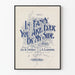 Plakat vintage z kwiatowym napisem „In Fancy You Are Ever By My Side”