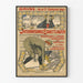 Plakat vintage z zawodów łyżwiarskich Davos 1904