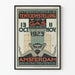 Wintage plakat z międzynarodowej wystawy gazu 1923 Amsterdam