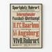 Plakat vintage międzynarodowych zawodów piłkarskich Sportplatz Ruhrort