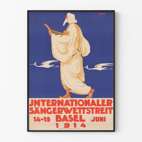 Plakat Międzynarodowego Konkursu Śpiewaków w Bazylei 1914