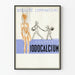Plakat vintage Krople Jodokalcjum Débillité Limfatyzm